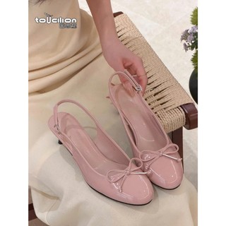 Giày Búp Bê Mũi Tròn Kiểu Pháp Thắt Nơ, Kiểu Dáng Ballet Nhẹ Nhàng 2026