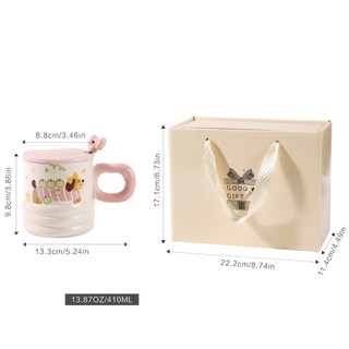 Cốc sứ Cute puppy 250ml ly sứ decor, ly sứ uống nước, cốc uống nước dễ thương