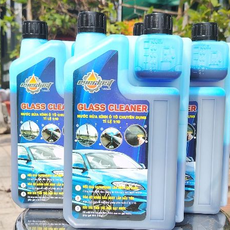 Nước rửa kính ô tô đậm đặc pha 1:100 – dung dịch rửa kính xe hơi sạch nhanh, không vệt – combo 3 chai tiết kiệm