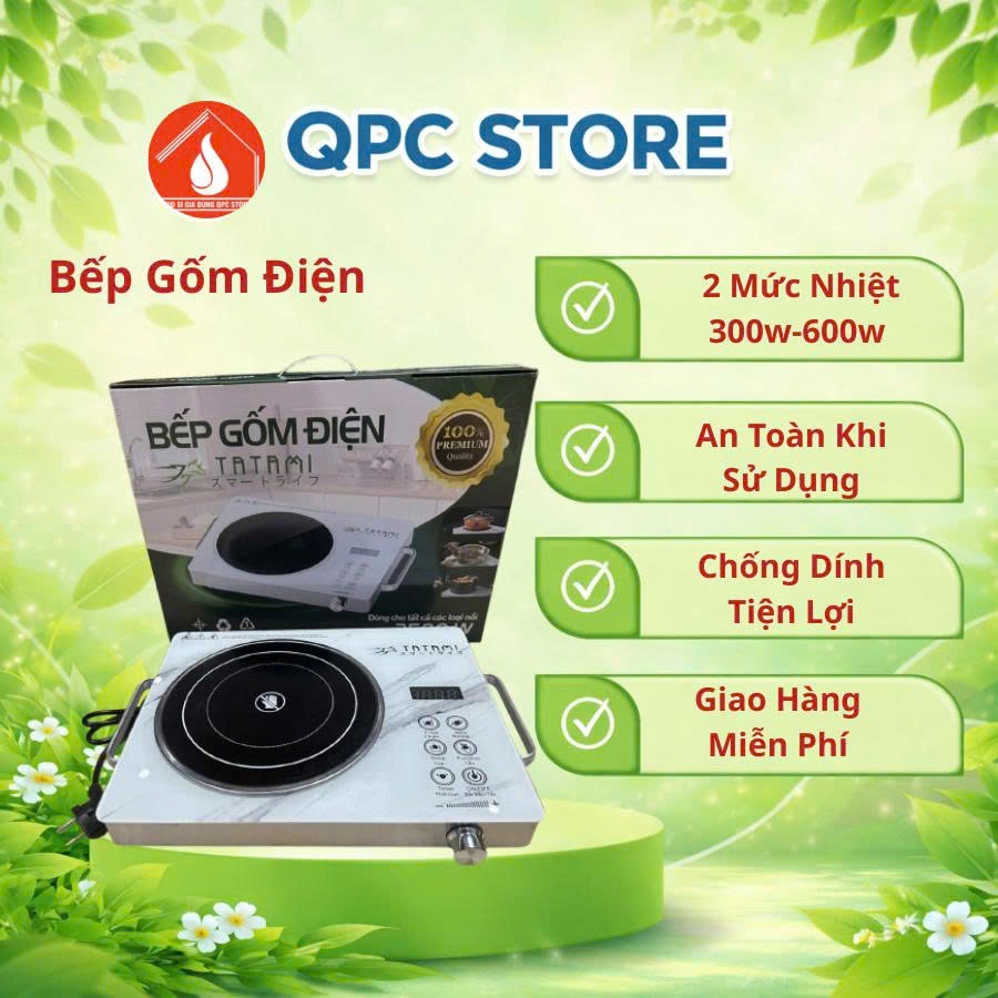 Bếp Gốm Hồng Ngoại Cao Cấp TATAMI Cảm Ứng Đa Chức Năng Công Suất 3500W , Không Kén Nồi ,Siêu Tiết Kiệm Điện