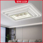 [HM LED] Đèn ốp trần trang trí Pha Lê 3 tầng 60cm cao cấp 3 màu, chỉnh độ sáng + Remote/App điện thoại — ảnh 4