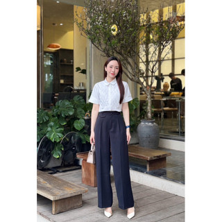 Áo sơ mi kẻ phối dập ly ngực