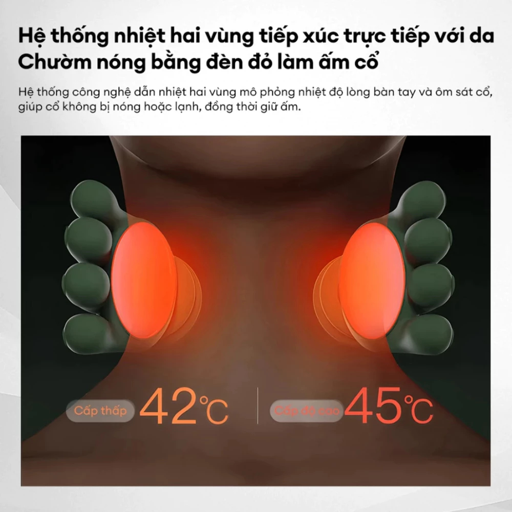 Cổ Massager mô phỏng tay nén nóng kết hợp đa chức năng Trang chủ đau nhức thư giãn Thích hợp cho công việc hàng ngày