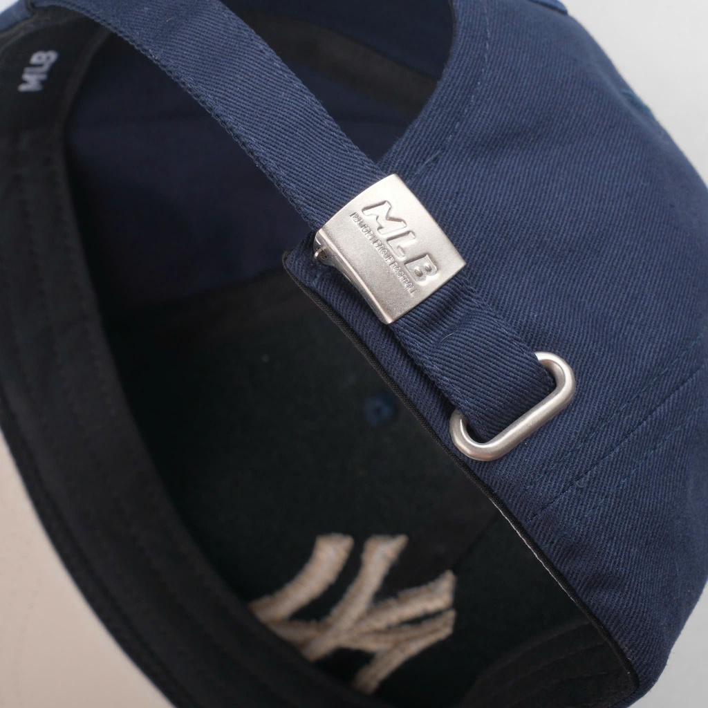 Mũ Nón Lưỡi Trai MLB Meowist logo NY chất liệu vải Kaki Navy Cream , Thời trang, Phong Cách