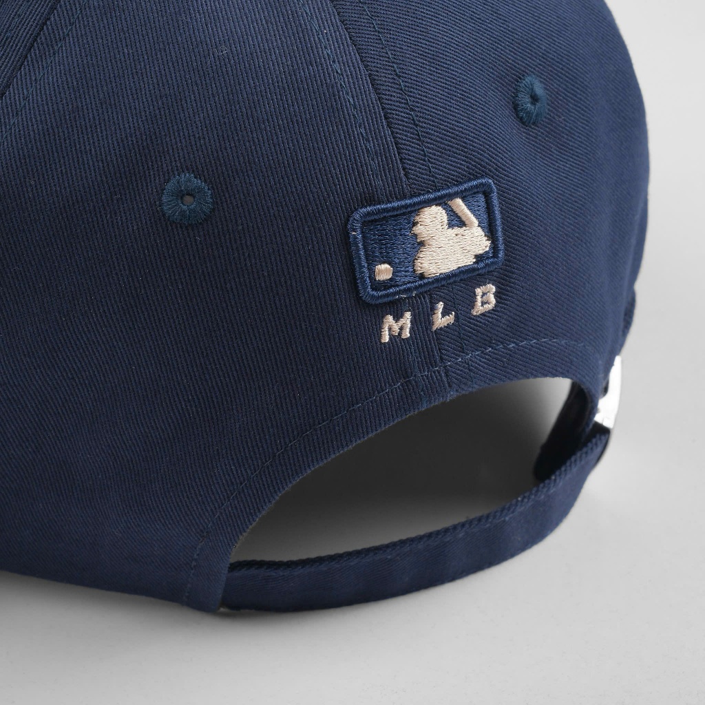 Mũ Nón Lưỡi Trai MLB Meowist logo NY chất liệu vải Kaki Navy Cream , Thời trang, Phong Cách