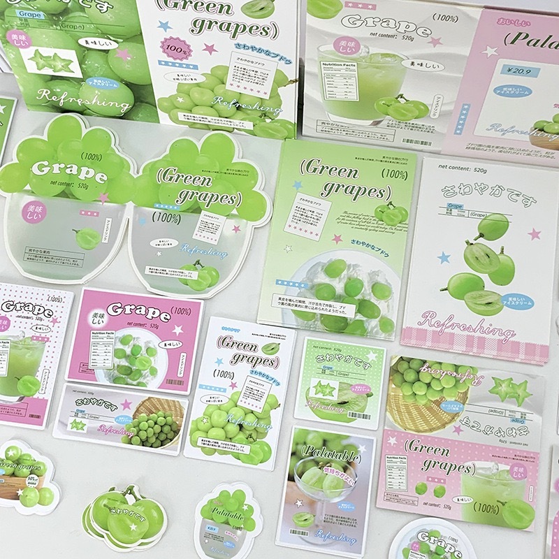 Tổng hợp các set gói đồ, gói card, gói hàng xinh xắn theo màu, corquette, trái cây, dễ thương