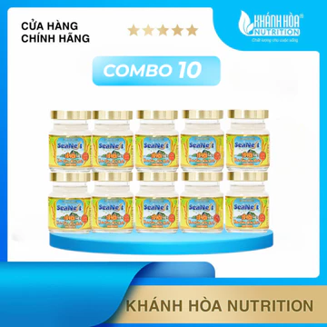 Combo 10 Lọ Nước Yến Sào 12% Tổ Yến Chưng Nhân Sâm Hàn Quốc - Khánh Hòa Nutrition - Lọ 70 ML