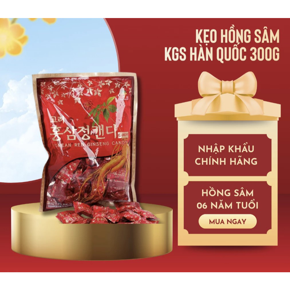 DEAL HỜI KẸO HỒNG SÂM KGS HÀN QUỐC 300GRAM