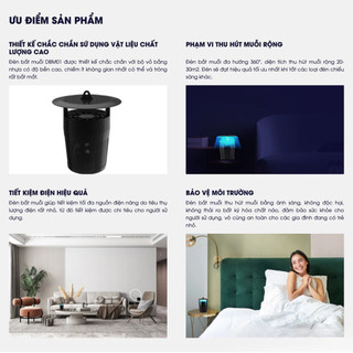 Đèn Bắt Muỗi Rạng Đông DBM01 Công Suất 5W An Toàn, Không Mùi, Không Gây Tiếng Ồn Khi Sử Dụng