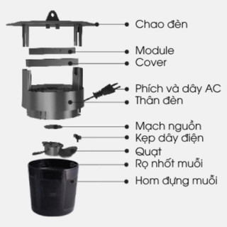 Đèn Bắt Muỗi Rạng Đông DBM01 Công Suất 5W An Toàn, Không Mùi, Không Gây Tiếng Ồn Khi Sử Dụng