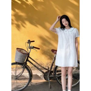 Váy babydoll MyL tay chuông dáng xoè bèo cổ Hoian Dress dáng free size