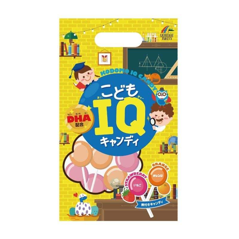 Kẹo mút UNIMAT RIKEN bổ sung Canxi, DHA, Vitamin gói 70g - Giúp bé phát triển IQ - Hàng Nhật Chính Hãng