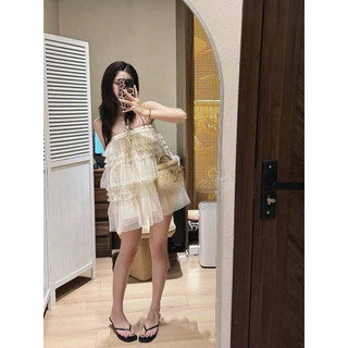 •𝙆𝙞𝙣𝙜𝙨𝙝𝙤𝙥𝙗𝙚𝙖𝙪𝙩𝙮•Váy Quây Ren Tầng Nơ Ngực Tiểu Thư [H02]
