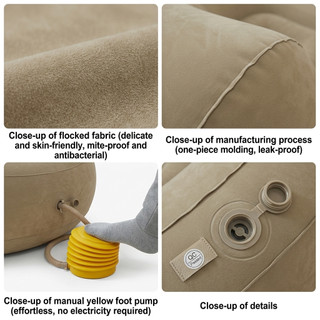 LUMOO Ghế sofa bơm hơi-ghế,Ghế Lười hình hạt đậu Gửi máy bơm không khí, cho nhà thuê, Phù hợp căn hộ nhỏ