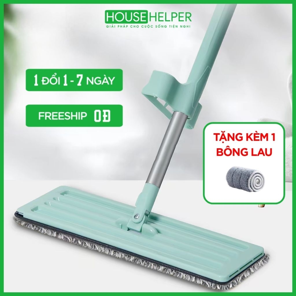 Cây lau nhà tự vắt thông minh kèm xô đựng nước cây lau nhà bàn lau 35cm chổi lau nhà 360 độ tiện lợi