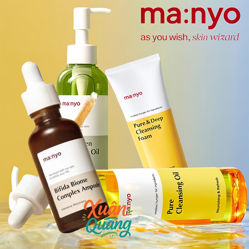 Tinh Chất Dưỡng Da Ma:nyo Bifida Biome Complex Ampoule 50ml / Pure Cleansing Oil 200ml / Pure&Deep Cleansing Foam 120ml