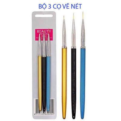BỘ 3 CỌ VẼ NÉT BEAUTY – DỤNG CỤ VẼ NAIL CHUYÊN NGHIỆP