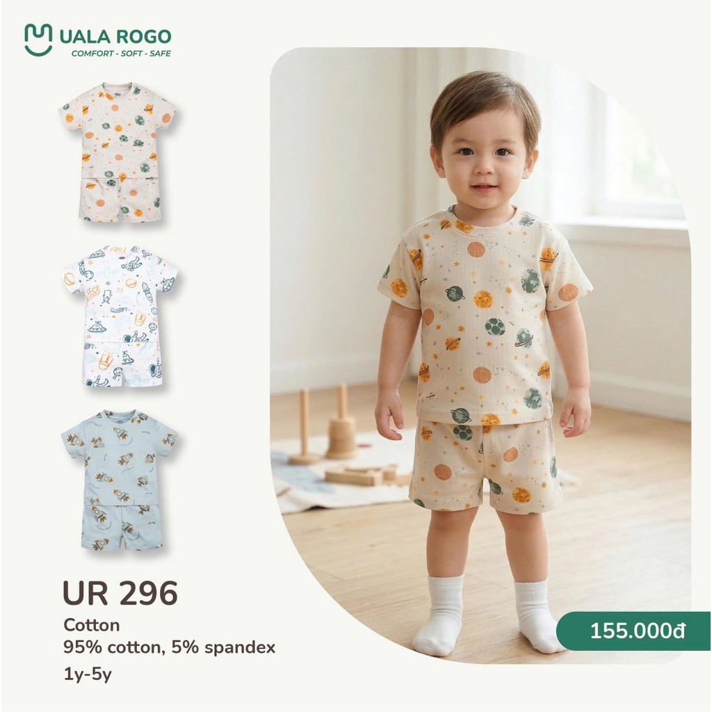 (9-24kg, 1-5Y) Bộ Cộc Tay Hoạ Tiết Đáng Yêu Uala UR3866 UR3835 UR3841 UR500 UR503 UR2228 UR296 UR524