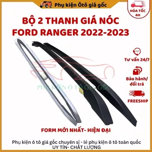 Bộ 2 Thanh giá nóc xe Ford Ranger đời 2022-2023 Màu đen hiện đại,form mới nhất