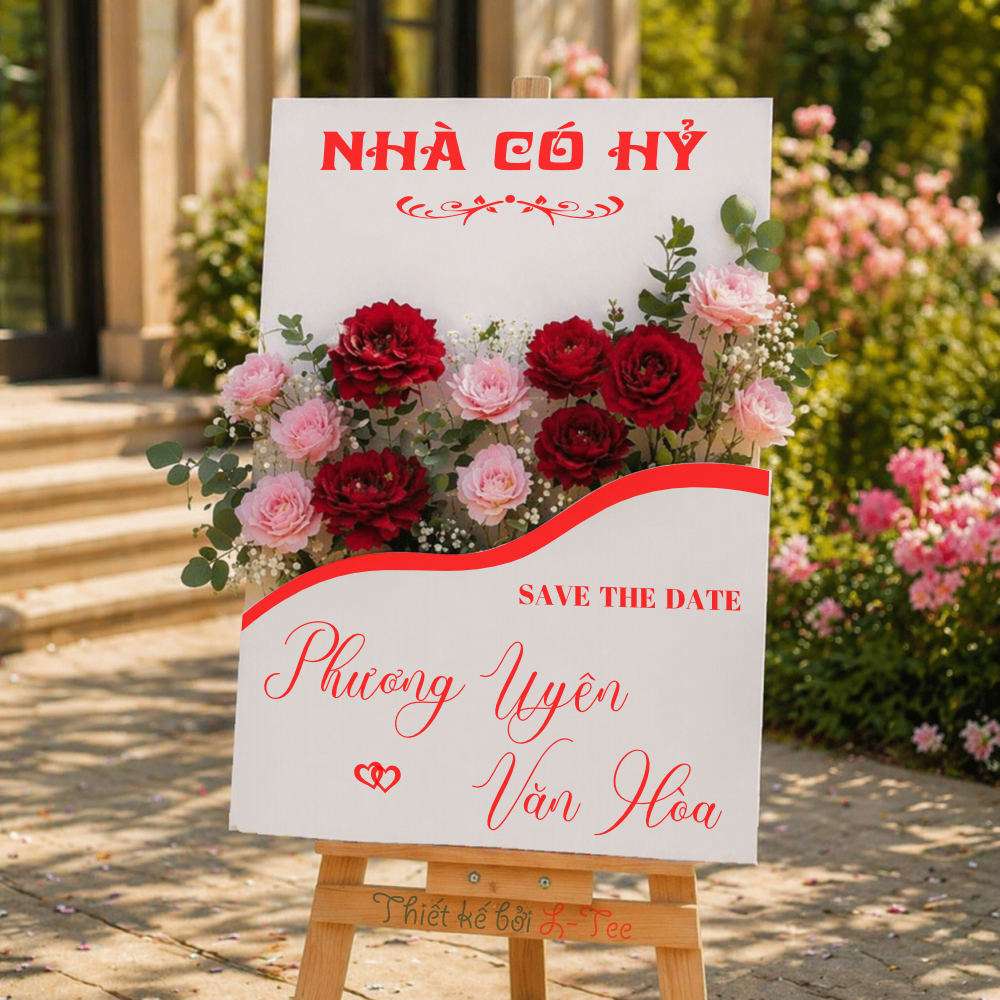 Bảng Welcome Đám Cưới In Tên Theo Yêu Cầu Formex Cao Cấp