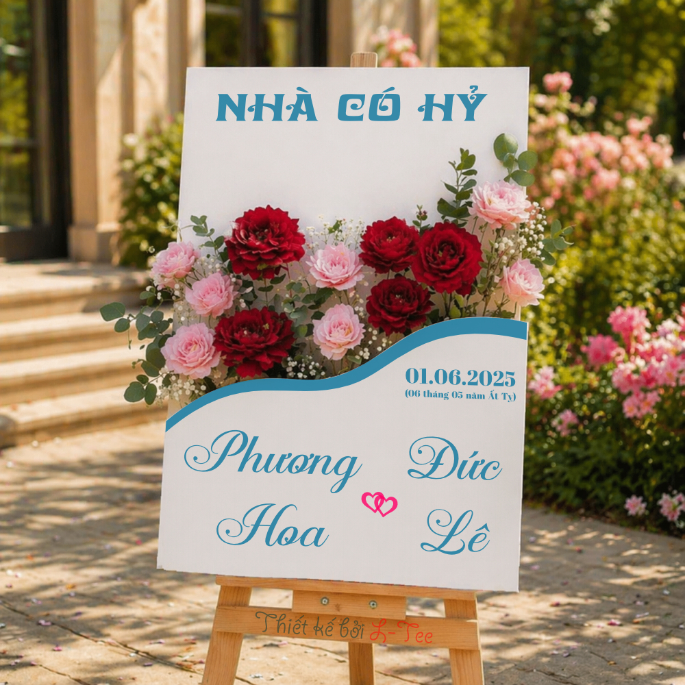 Bảng Welcome Đám Cưới In Tên Theo Yêu Cầu Formex Cao Cấp