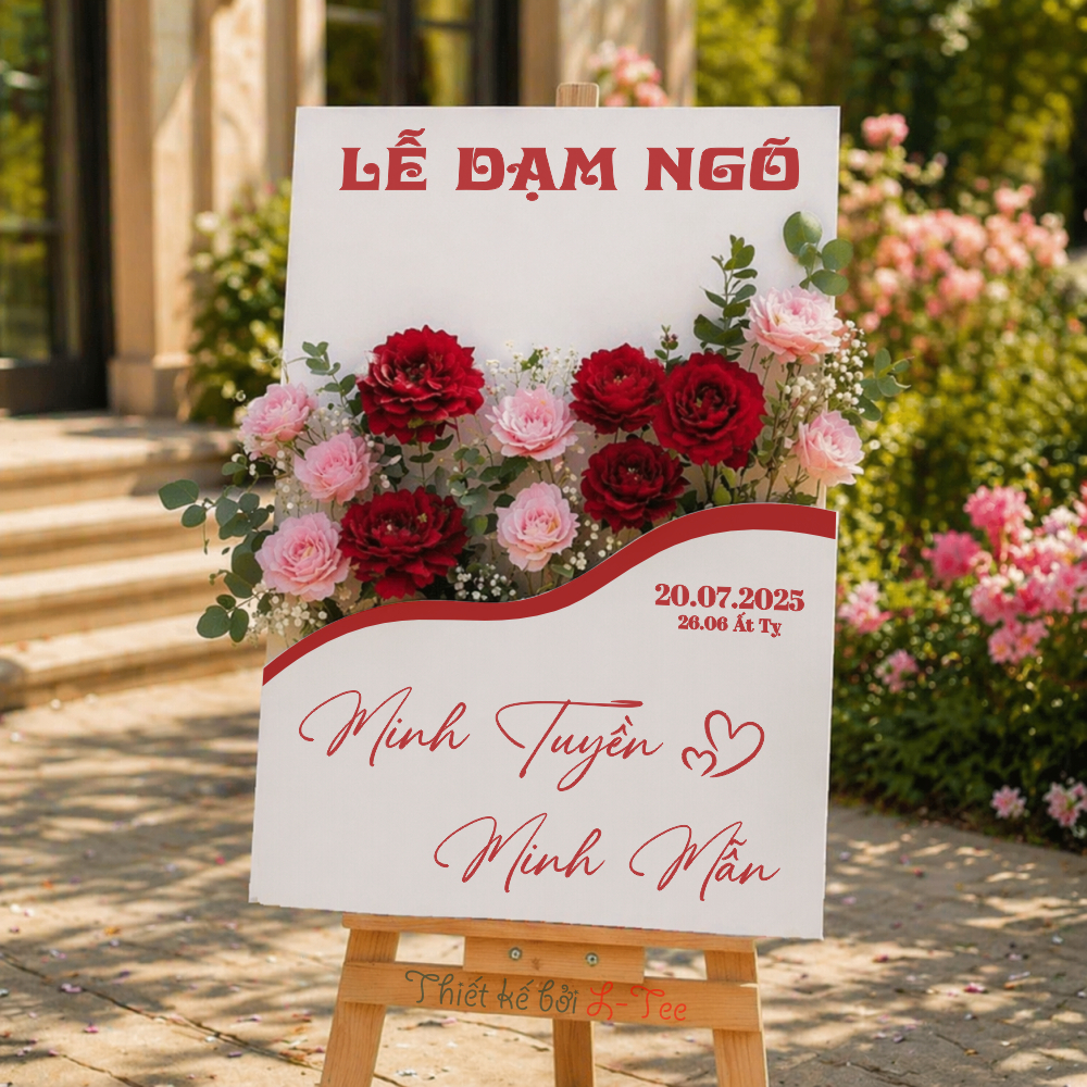 Bảng Welcome Đám Cưới In Tên Theo Yêu Cầu Formex Cao Cấp