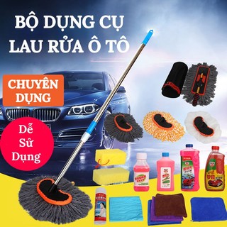 Dụng Cụ Rửa Xe Máy Ô Tô Tại Nhà Nhiều Món, Chổi Cọ Rửa Vành Lốp, Khăn Lau, Găng Tay Rửa Xe Tiện Lợi