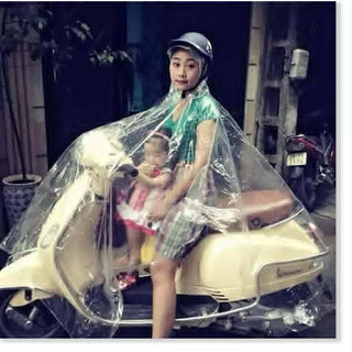 áo mưa trong suốt cánh dơi 1 đầu,áo mưa siêu nhẹ trắng trong suốt
