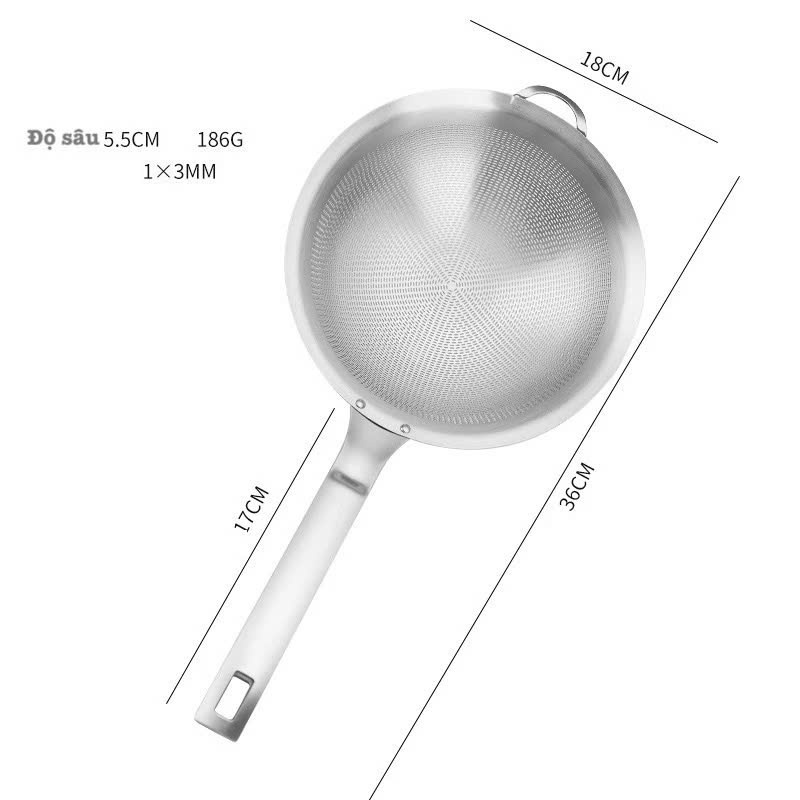[GIÁ TỐT] Rây Lọc Inox304 KINSGEM CHOCKMEN Dày Dặn – Muôi Vớt Bọt, Rây Cháo, Vớt Lẩu Đa Năng Nhà Bếp