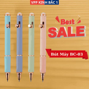 20K/1 Bút - Bút Máy Bấm BC-03 Dùng Cho Học Sinh, Xóa Sạch Viết Êm Trơn, Mực Ra Đều Không Tắc Không Lem.