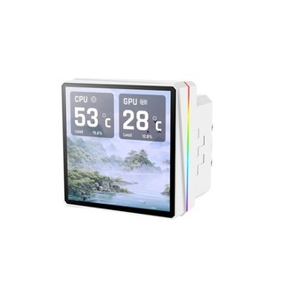 Tản Nhiệt Nước AIO Thermaltake TH360 V3 Ultra ARGB Sync Snow - Trắng Tinh Khôi, Màn Hình LCD 3.95", Quạt Liền Khối