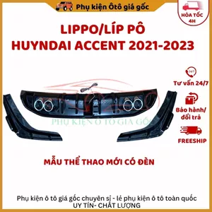 Lippo, Líp pô xe Hyundai Accent 2021, 2022, 2023 mẫu mới thể thao có đèn