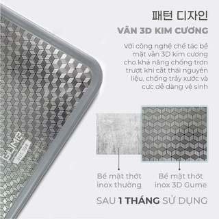 Thớt 2 Mặt Gỗ GUME Inox Cao Cấp Chính Hãng, Chống Trượt Kháng Khuẩn Đa Năng Đồ Dụng - Bếp Của Hà