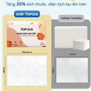 (MUA 1 TẶNG 1) Thùng 20 gói giấy ăn TopGia Sắc Hạ mềm mịn siêu dai tặng 1 bịch màng bọc thực phẩm