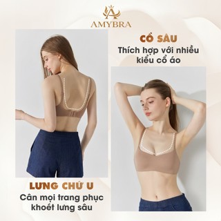 Áo Ngực Không Gọng Đúc Su Liền Mảnh Mỏng Nhẹ - Áo Lót Nữ Mút Mỏng Nâng Ngực Tự Nhiên AMYBRA A141