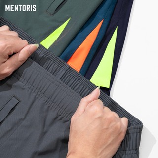 Quần Short Nam MENTORIS, Quần Đùi Chạy Bộ Vải Gió 5 Inch, Form Regular Fit, Vận Động Thoải Mái MSR13