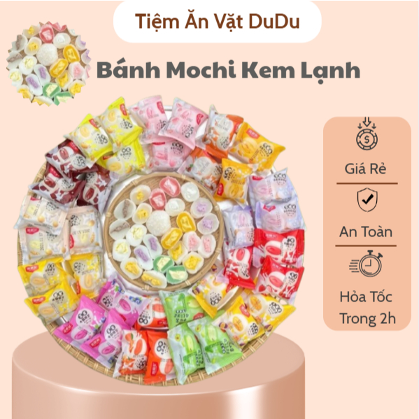 Bánh Kem Mochi Lạnh, Bánh Kem Mochi Mix Vị Siêu Ngon, Siêu Béo Ngậy, Bánh Mềm Dẻo - Tiệm Ăn Vặt DuDu