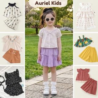 [BST ĐỒ BỘ NGẮN 2026] Đồ Bộ Bé Gái, Set Bộ Đi Biển Cho Bé Gái Chất Liệu Cotton Mát Mịn Nhẹ Nhàng