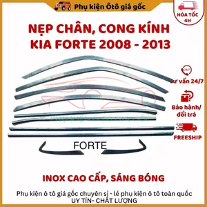 Nẹp Chân, Cong Kính Kia Forte 2008 - 2013 INOX cao cấp, sáng bóng