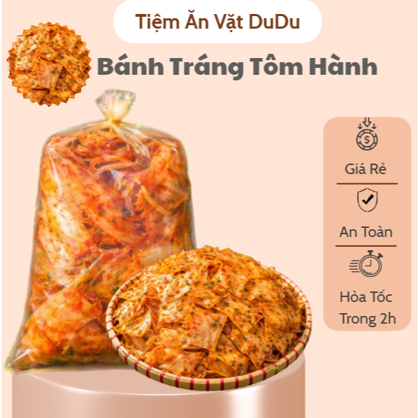 Bánh Tráng Tôm Hành, Bánh Tráng Tẩm Vị Thơm Ngon Ăn Vặt Tuổi Thơ - Tiệm Ăn Vặt DuDu