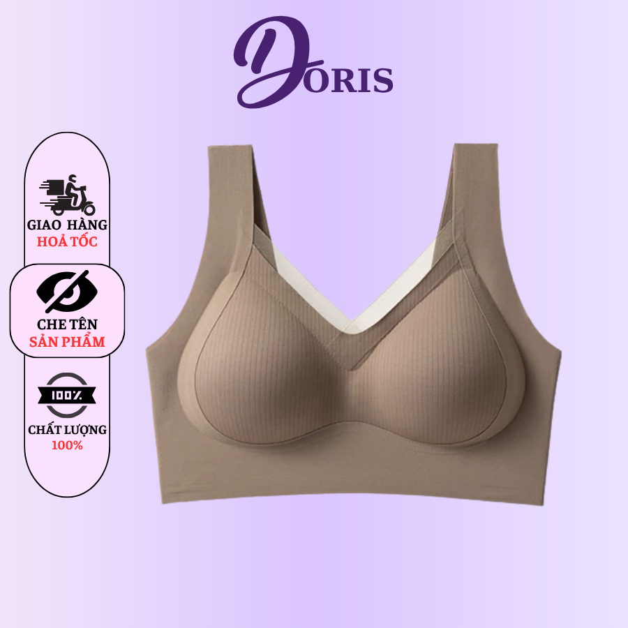 Áo Ngực Không Gọng Đúc Su Đệm Mỏng – Áo Lót Nữ Mềm Mại Mát Lạnh, Co Giãn Thoải Mái DORIS 6899