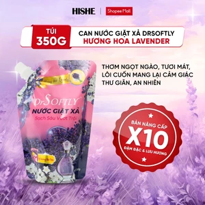 Nước giặt xả Drsoftly túi nhỏ 350g sạch sâu x4, tiện lợi mang đi du lịch