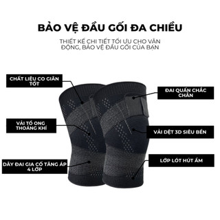 Đai Bảo Vệ Đầu Gối ECOFIT 7729, Co Giãn, Ổn Định Khớp Khi Vận Động, Chạy Bộ, Cầu Lông, Pickelball