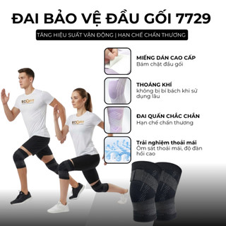 Đai Bảo Vệ Đầu Gối ECOFIT 7729, Co Giãn, Ổn Định Khớp Khi Vận Động, Chạy Bộ, Cầu Lông, Pickelball