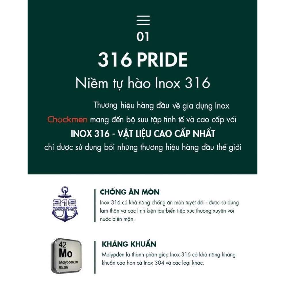 [Không Mốc] Đũa Inox18/10 CHOCKMEN Chống Trơn Trượt – Không Gỉ, Không Mốc, Dùng Lâu Dài Cho Gia Đình