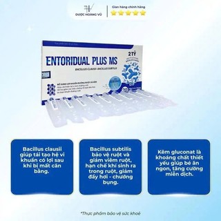 [🔥CHÍNH HÃNG] Men Vi Sinh ENTORIDUAL PLUS MS Giúp Tăng Cường Hệ Vi Sinh Đường Ruột Hộp 20 ống