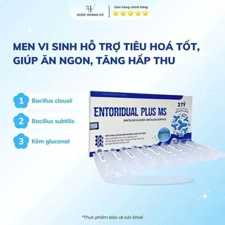 [🔥CHÍNH HÃNG] Men Vi Sinh ENTORIDUAL PLUS MS Giúp Tăng Cường Hệ Vi Sinh Đường Ruột Hộp 20 ống