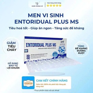 [🔥CHÍNH HÃNG] Men Vi Sinh ENTORIDUAL PLUS MS Giúp Tăng Cường Hệ Vi Sinh Đường Ruột Hộp 20 ống