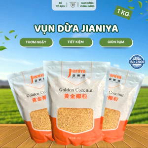 Vụn Dừa Nướng Jinniya Gói 1Kg - Giòn Thơm Béo Ngây, Topping Hấp Dẫn Cho Đồ Uống