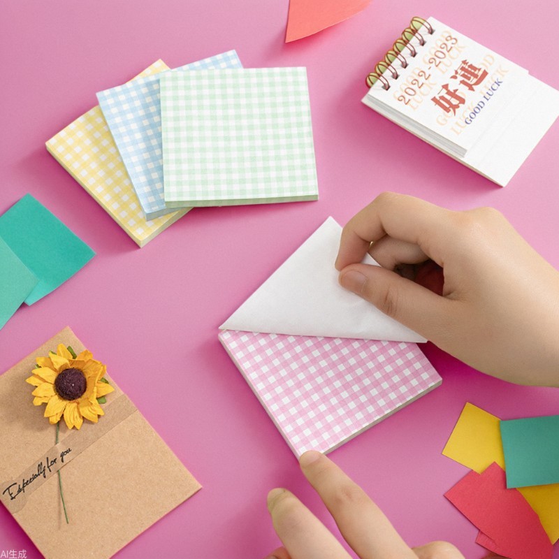 Giấy Note Nhiều Màu, Giấy Nhớ MESO 100 Tờ - Giấy Note Cute Có Sẵn Keo Dán
